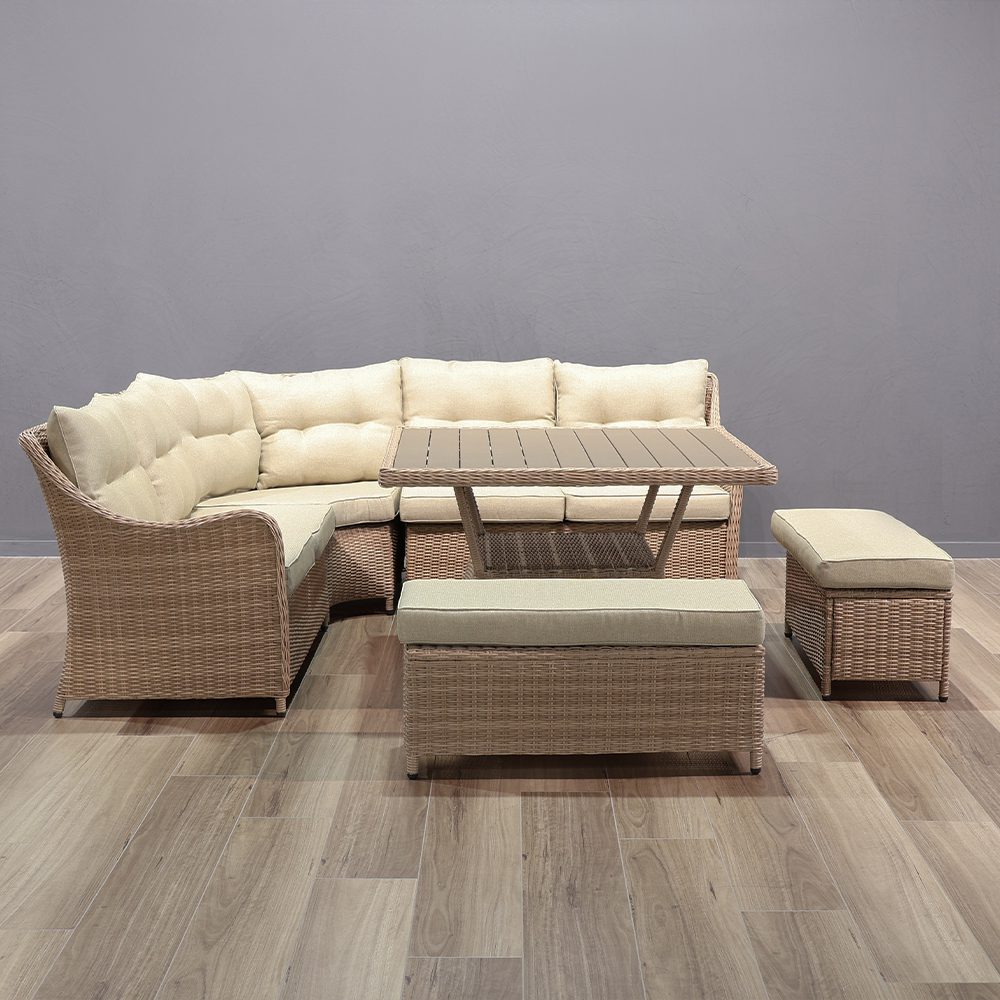 Cannes 4 Pcs Corner Outdoor Set