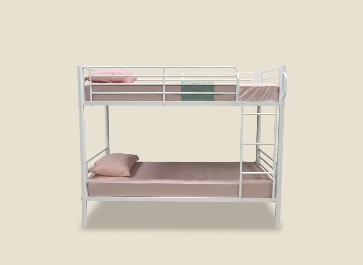 Lucas Metal Single on Single Bunk Bed