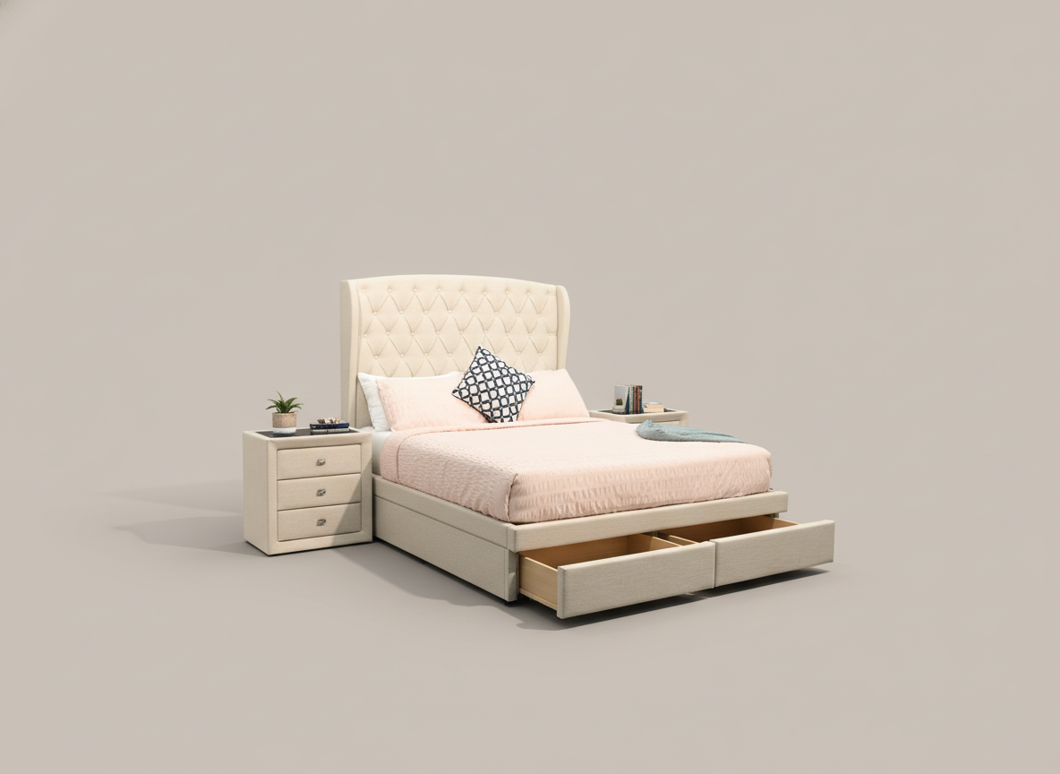 Divine Fabric Storage Bed Frame