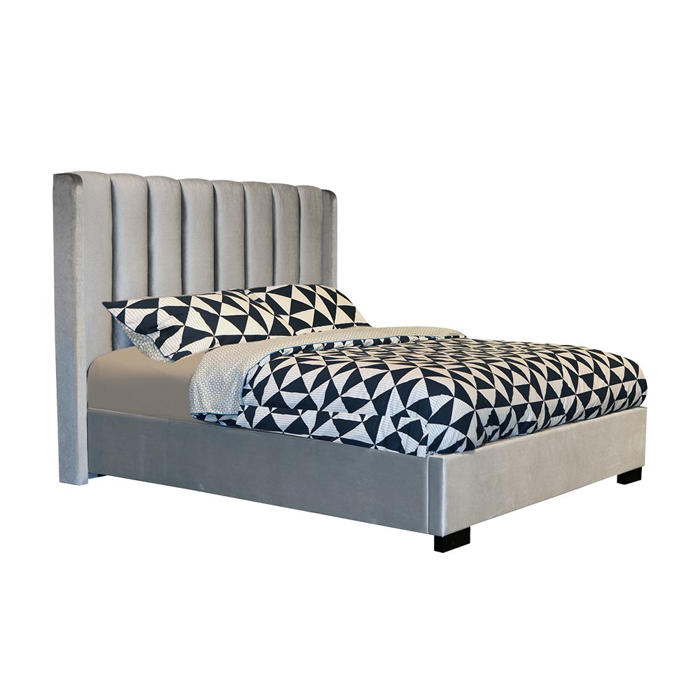 Byron Velvet King Bed Frame Harbour Lane Furniture & Bedding