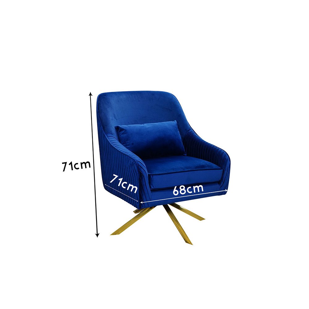 Nova Velvet Fabric Swivel Chair Harbour Lane Furniture & Bedding