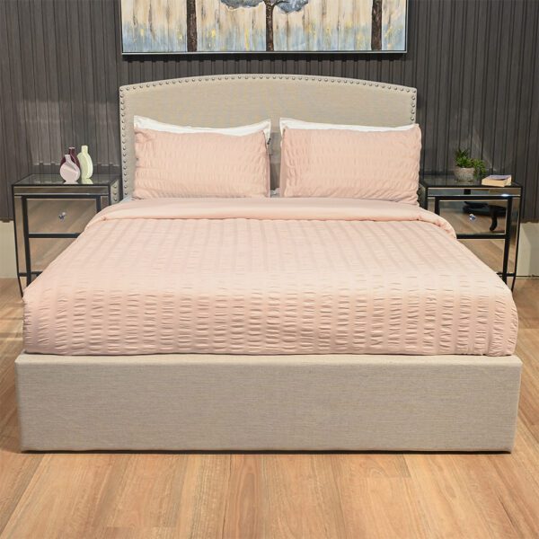 Victoria Fabric King Bed Frame Harbour Lane Furniture & Bedding