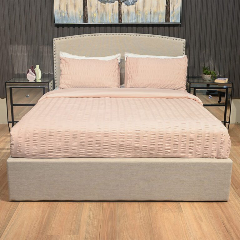 Victoria Fabric King Bed Frame Harbour Lane Furniture & Bedding